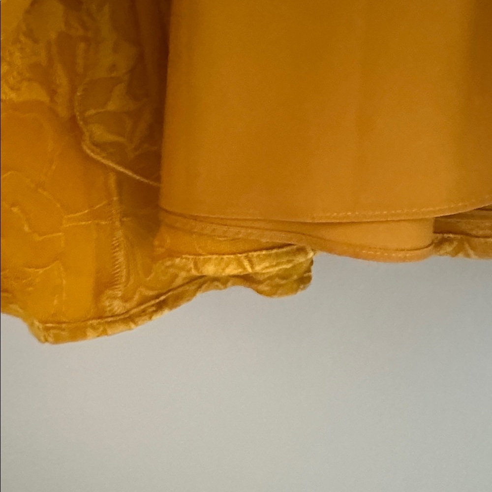 ONE33 Social Women's Yellow Jacquard Cut-Out Puff-Sleeve Mini Dress Size 6 Chic - Picture 10 of 12